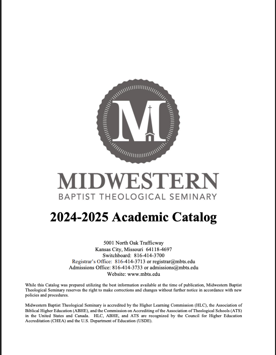 2024-25 Seminary Academic Catalog